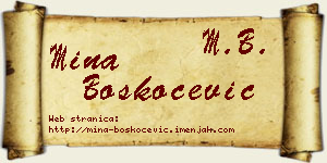 Mina Boškoćević vizit kartica